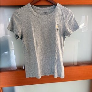 Sunday Best Heather Gray Tee with Floral Embroidery